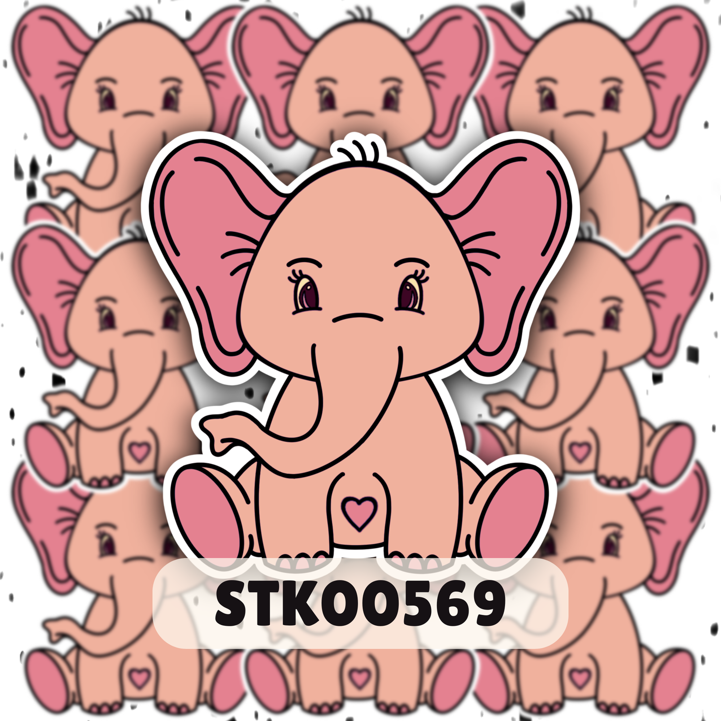 Pretty Elephant Stickers