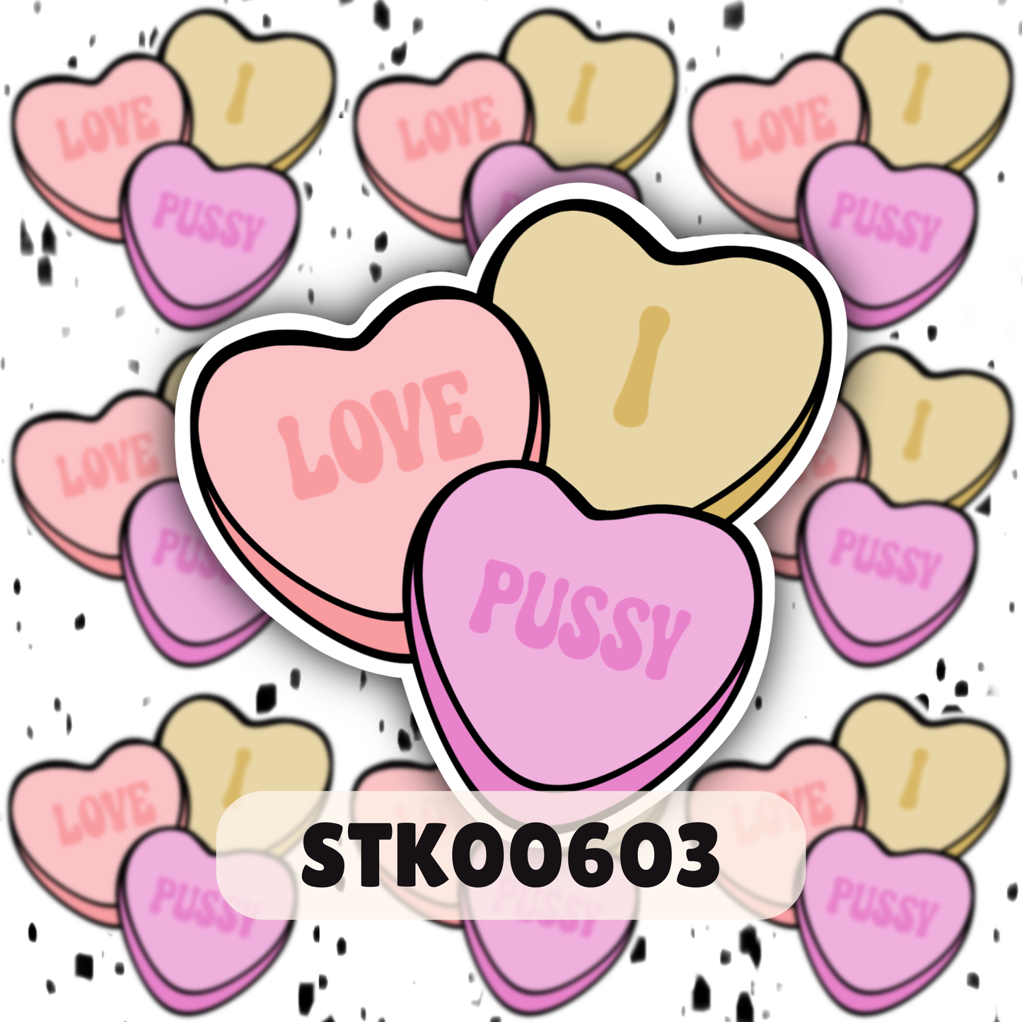 I Love Puss Stickers