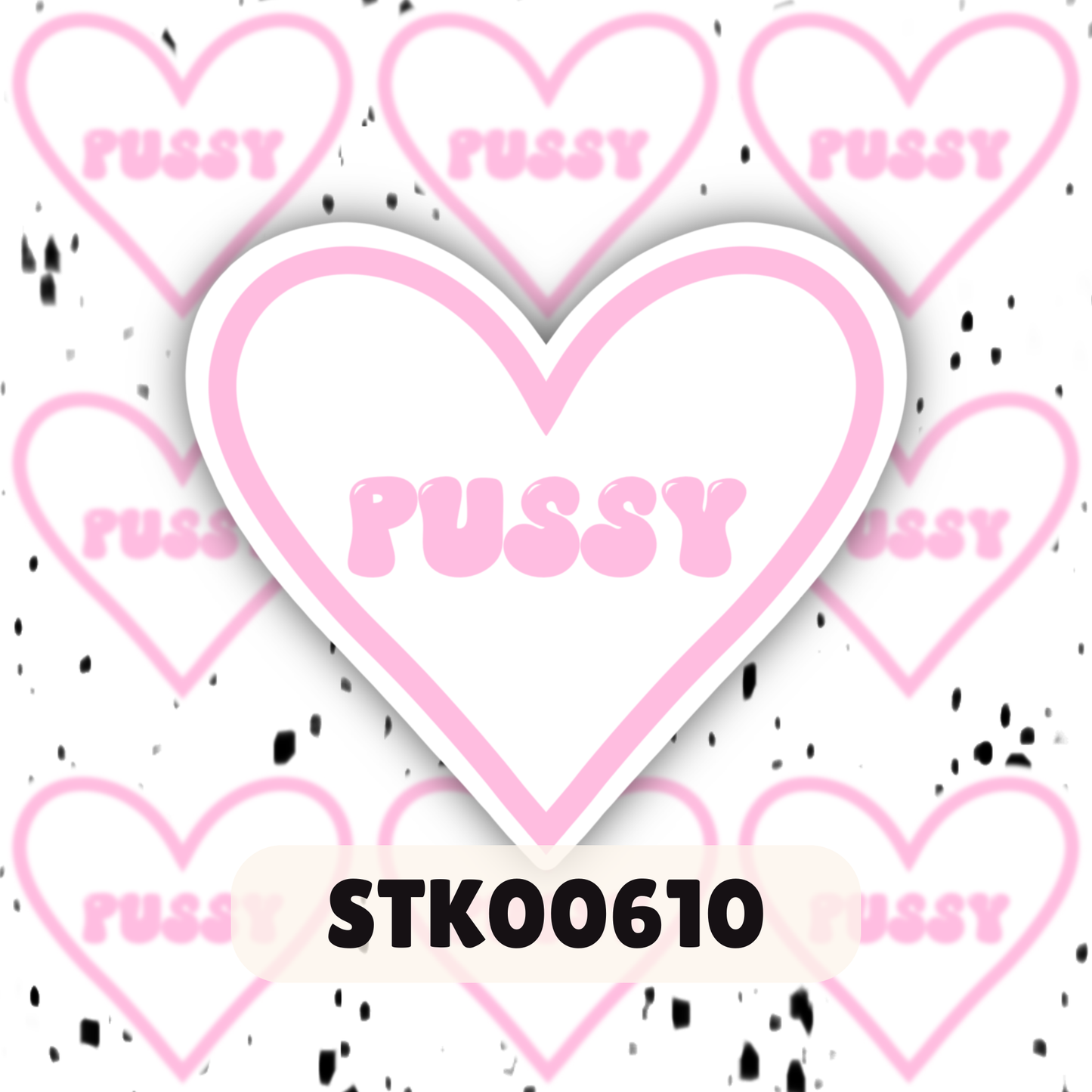 I Love Puss Stickers