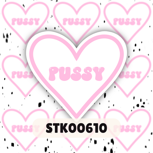 I Love Puss Stickers