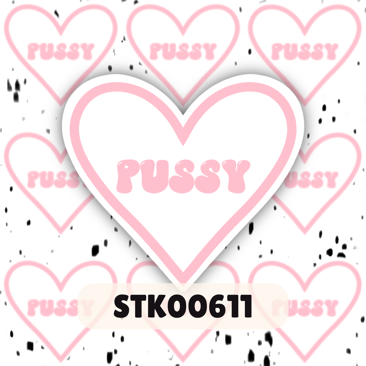 I Love Puss Stickers