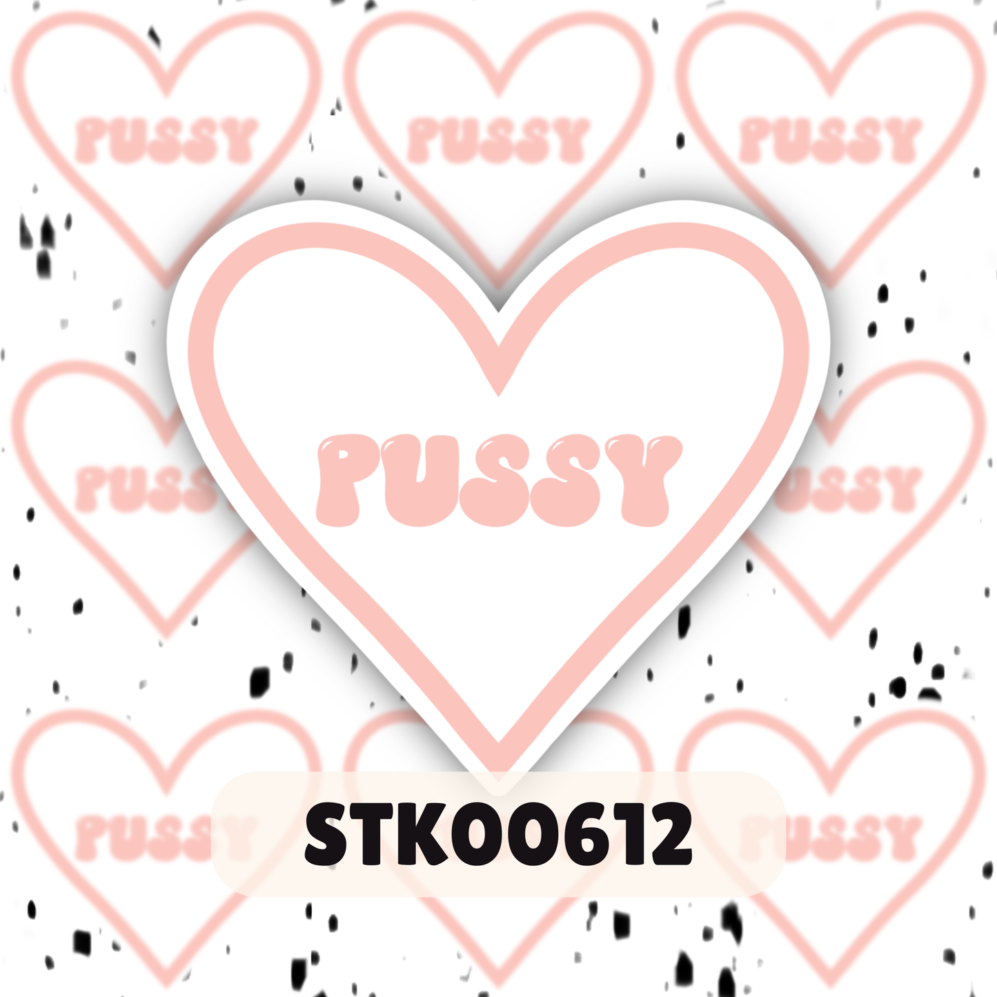 I Love Puss Stickers