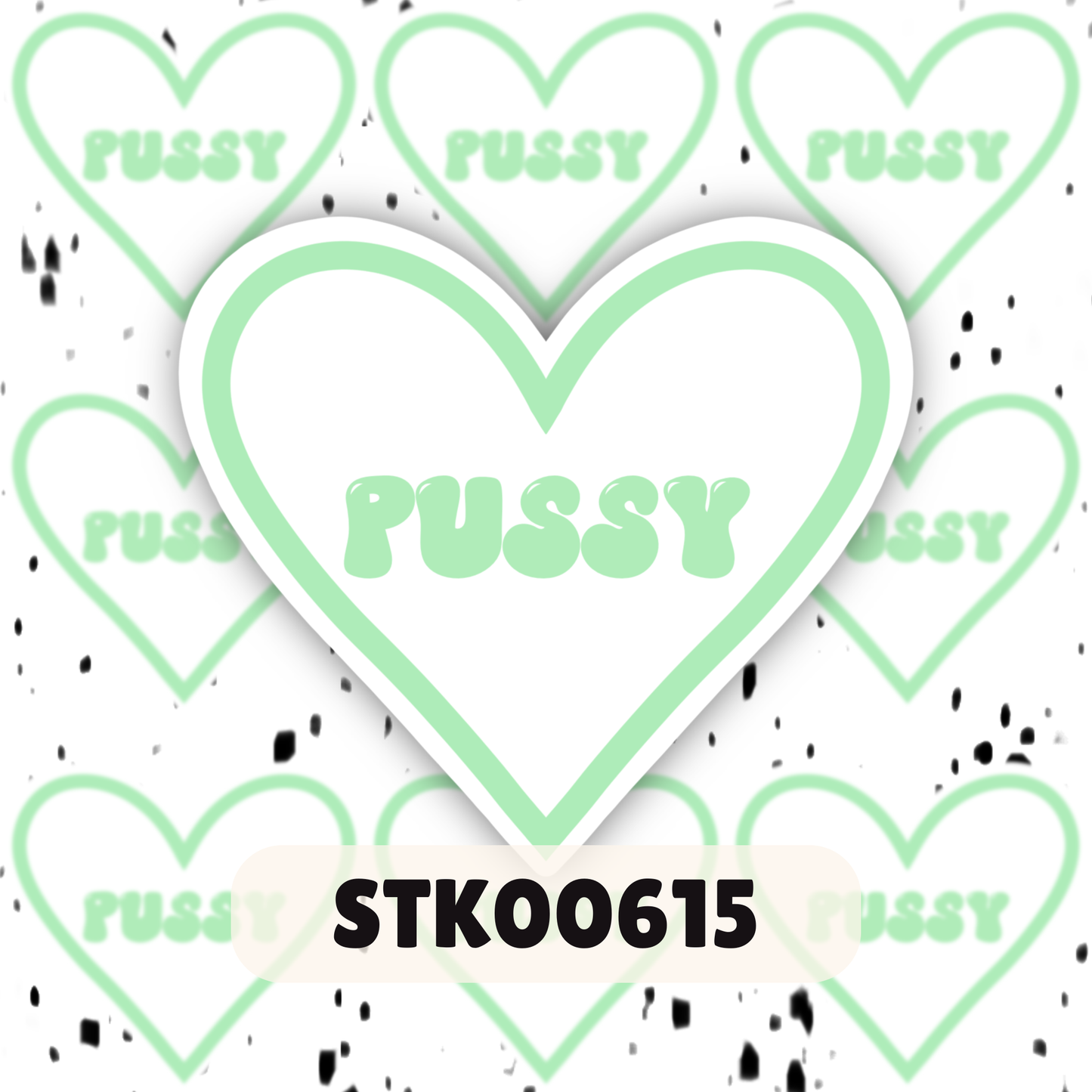 I Love Puss Stickers