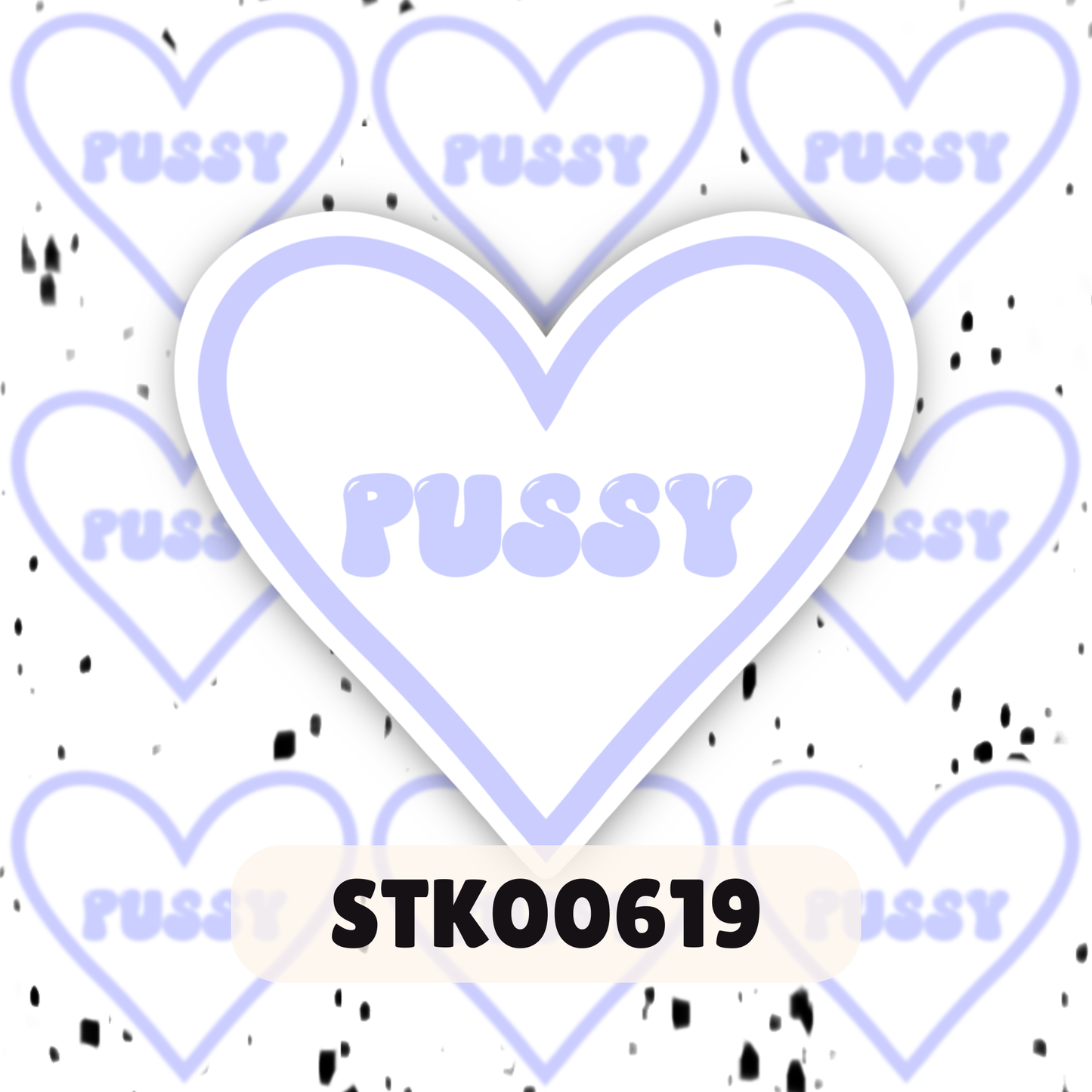 I Love Puss Stickers