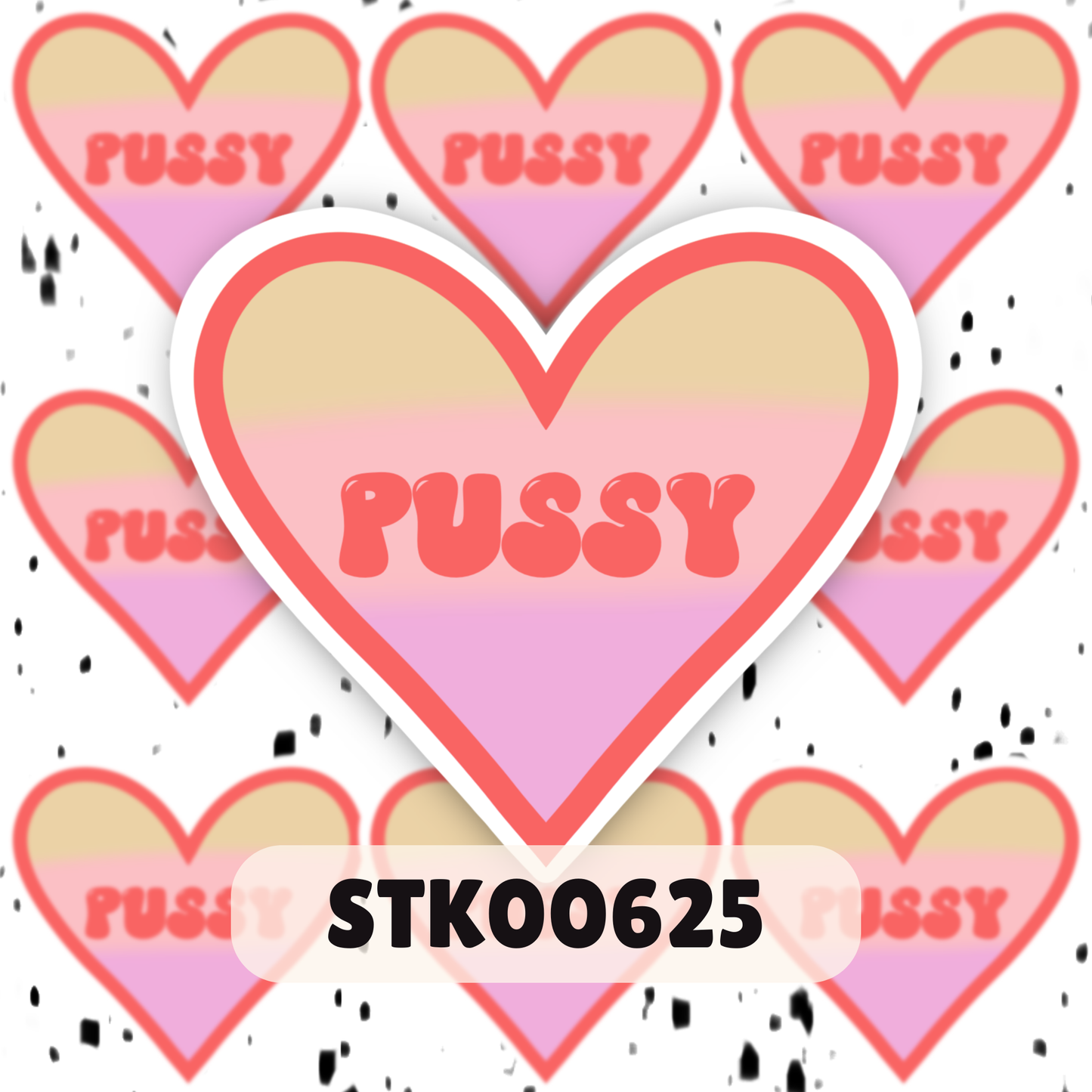 I Love Puss Stickers