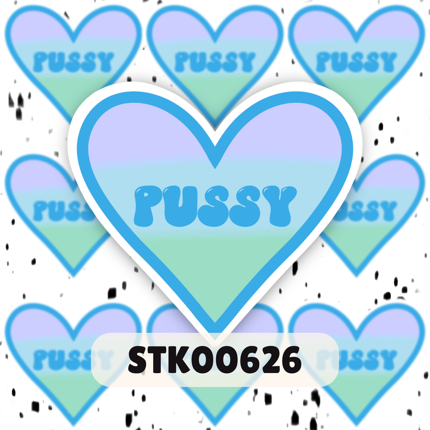 I Love Puss Stickers