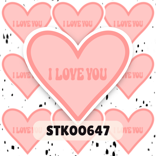 I Love You Stickers