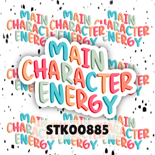 Main Character Engery Stickers