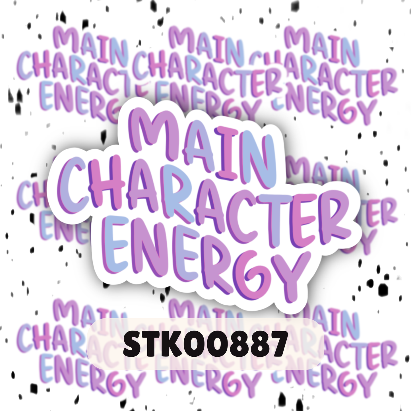 Main Character Engery Stickers