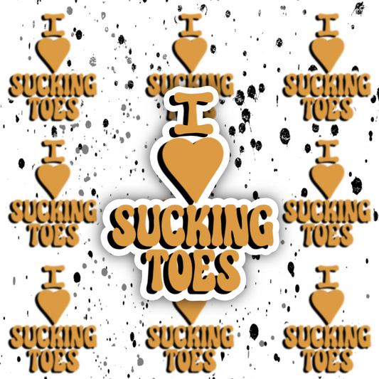 I Love Toes Sticker