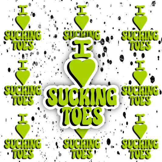 I Love Toes Sticker