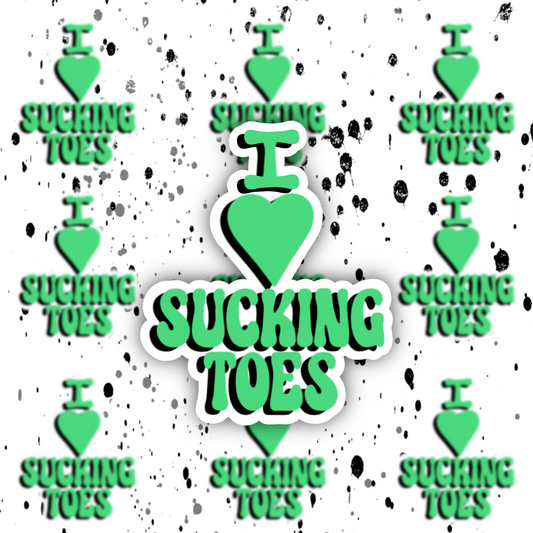 I Love Toes Sticker