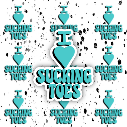 I Love Toes Sticker