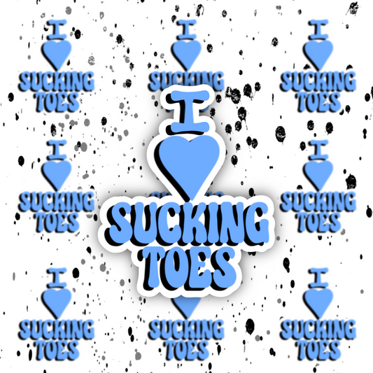I Love Toes Sticker