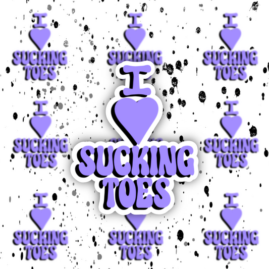 I Love Toes Sticker