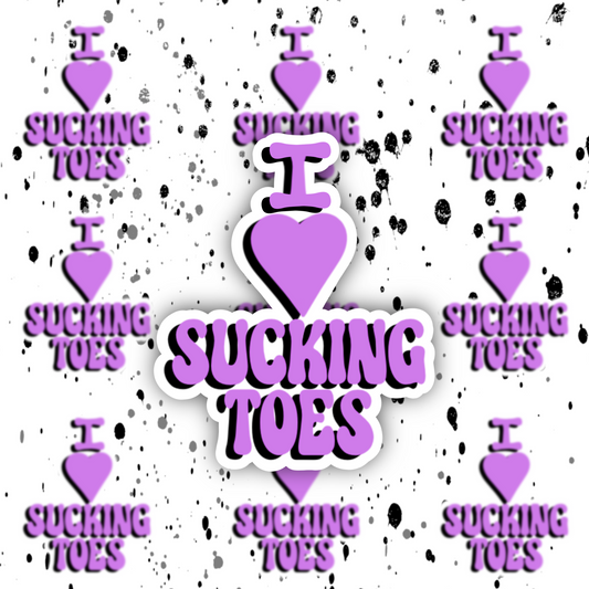 I Love Toes Sticker