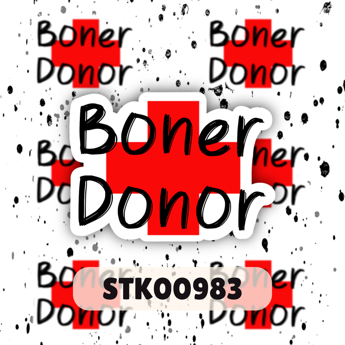 Boner Donor Stickers