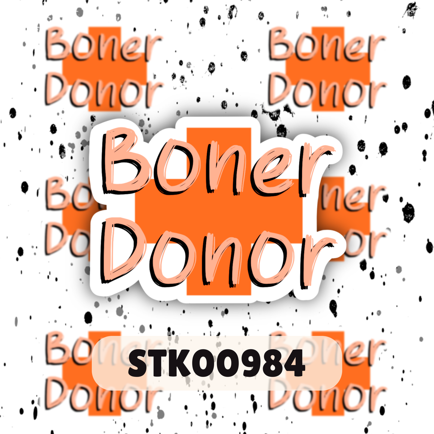 Boner Donor Stickers