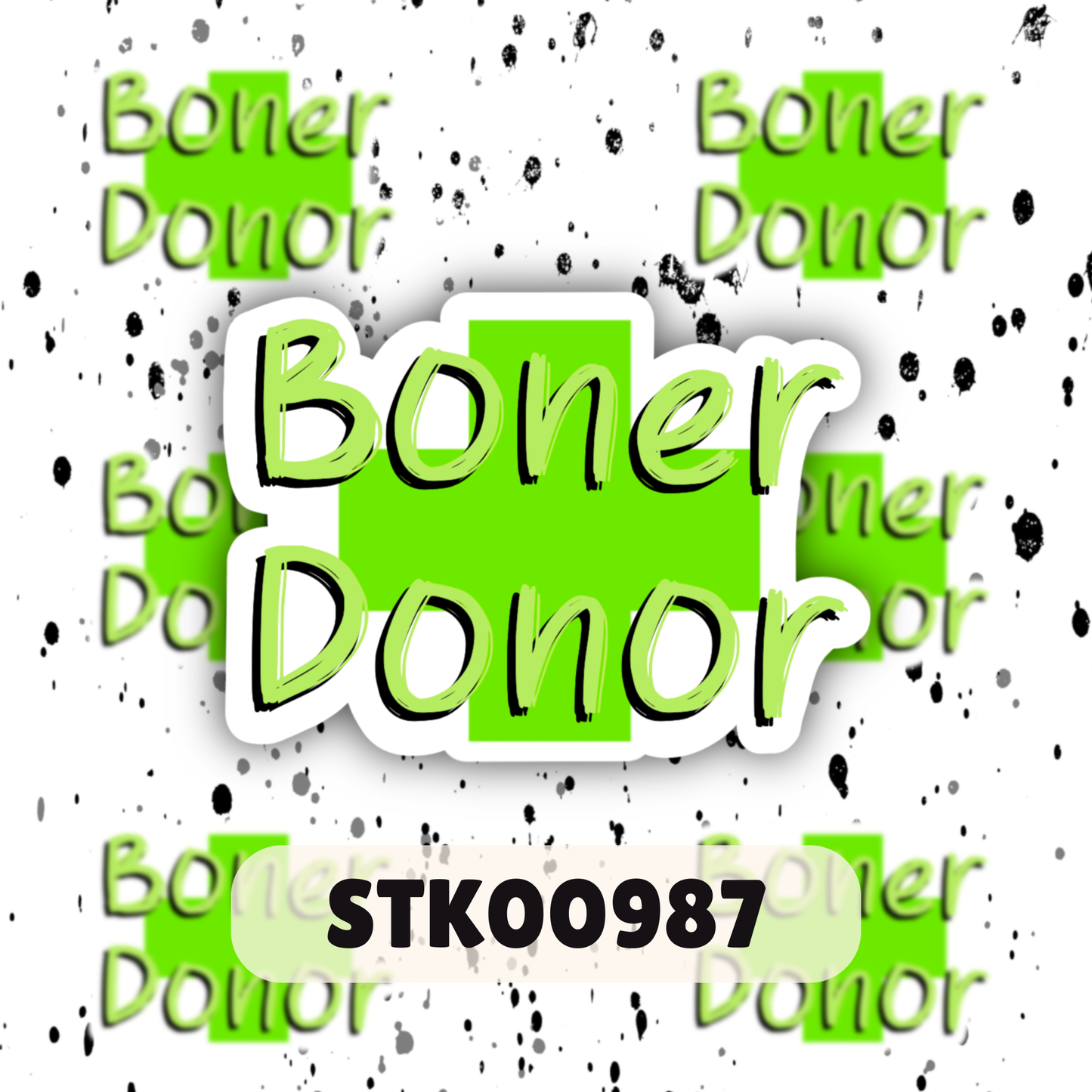 Boner Donor Stickers
