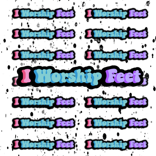 Worship Feet Sticker