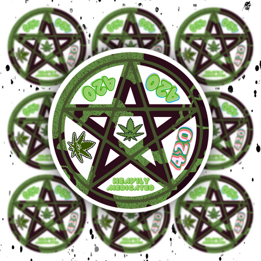 420 Pentagram Sticker