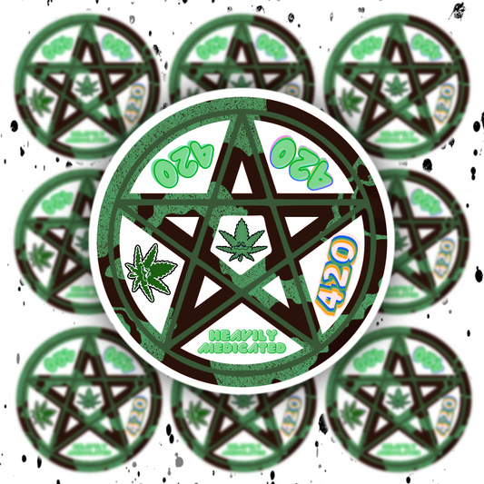 420 Pentagram Sticker