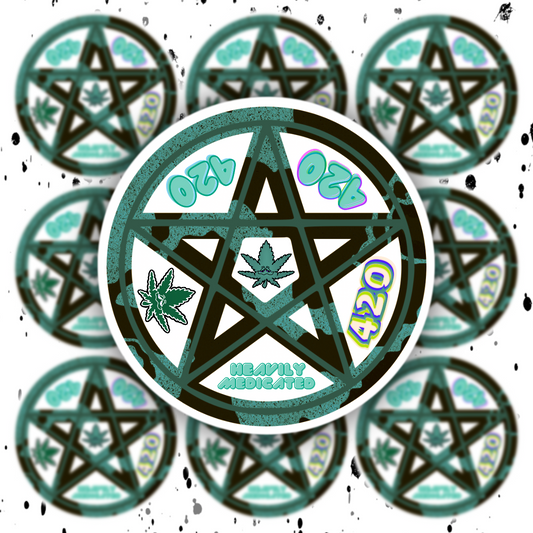 420 Pentagram Sticker