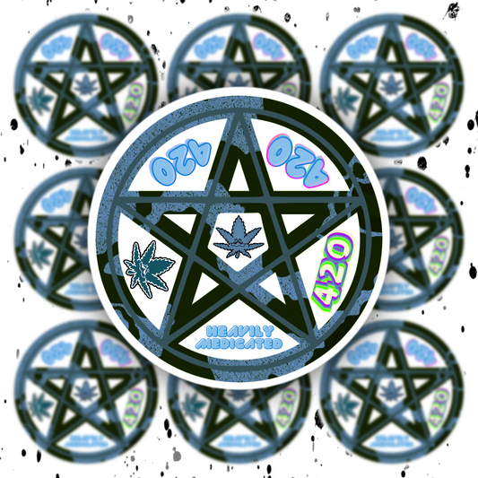 420 Pentagram Sticker