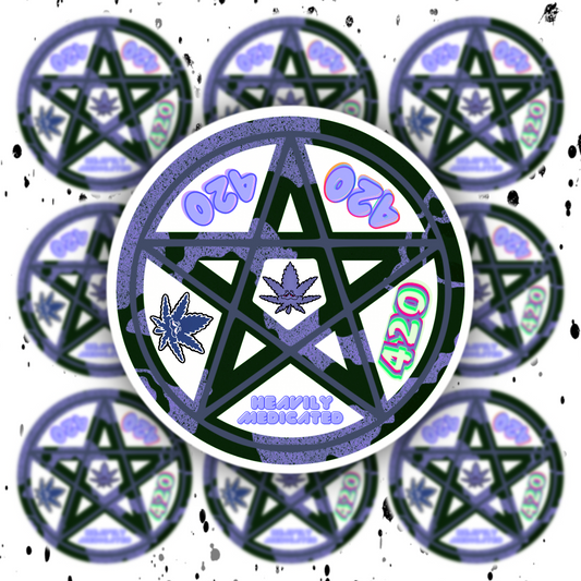 420 Pentagram Sticker
