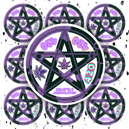420 Pentagram Sticker