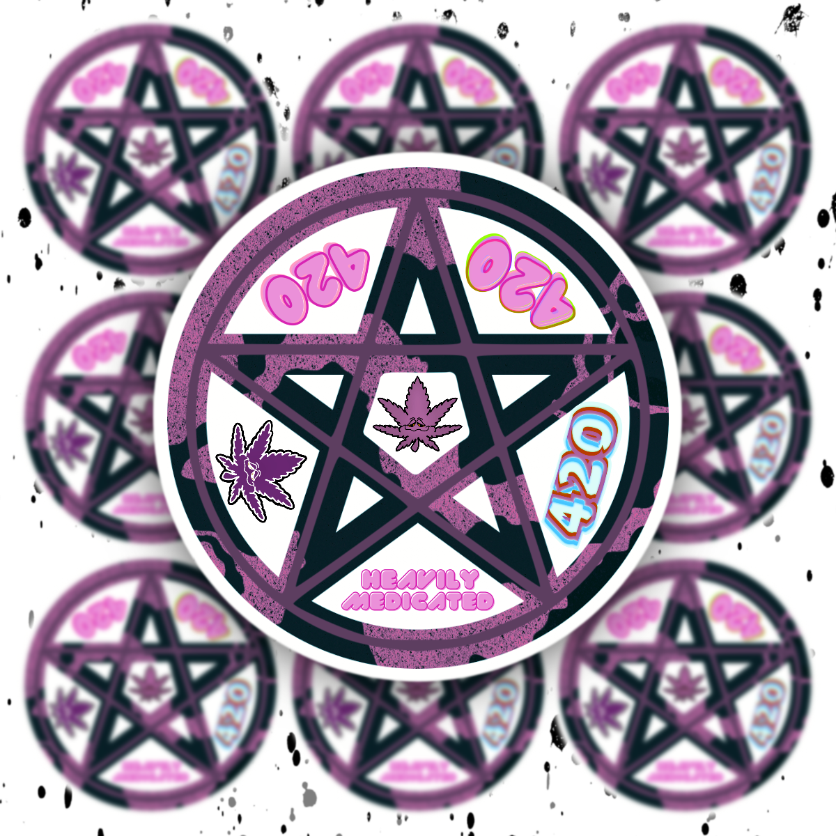 420 Pentagram Sticker