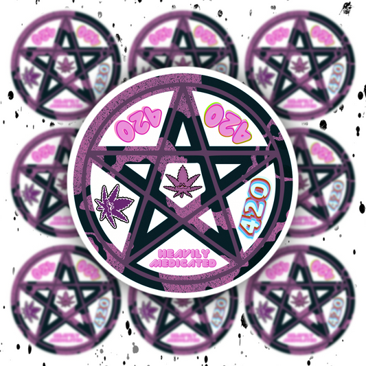 420 Pentagram Sticker
