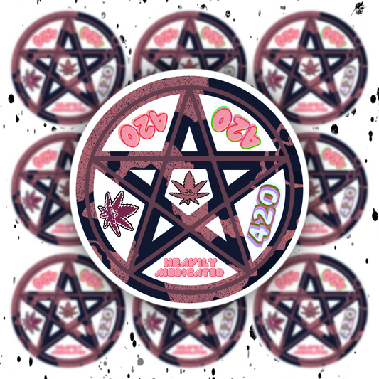 420 Pentagram Sticker