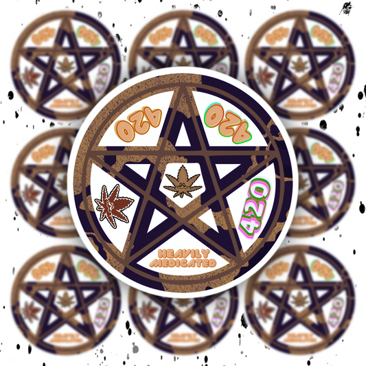 420 Pentagram Sticker