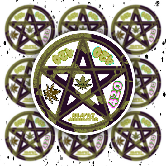 420 Pentagram Sticker