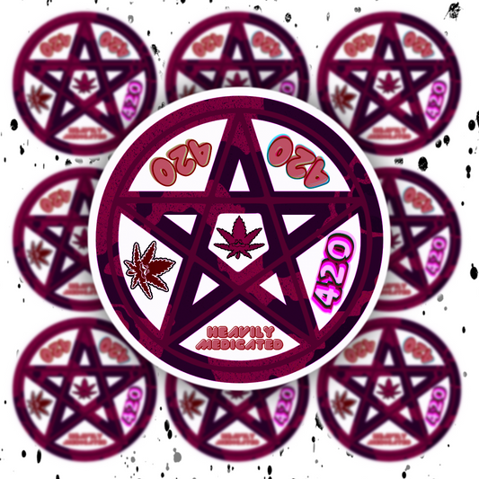 420 Pentagram Sticker