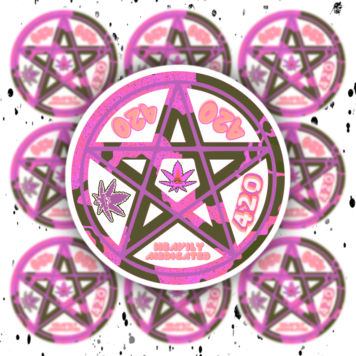 420 Pentagram Sticker