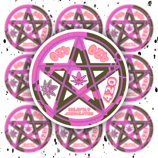 420 Pentagram Sticker