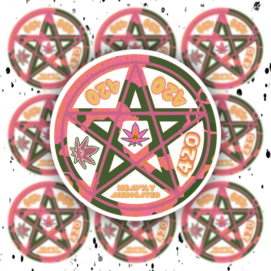 420 Pentagram Sticker