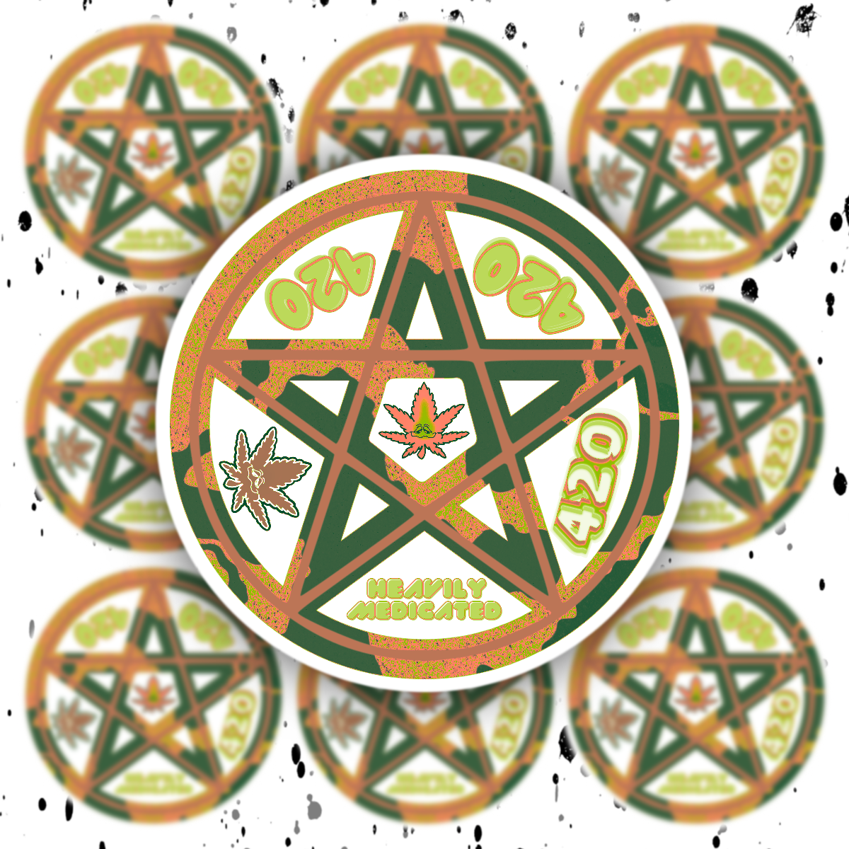 420 Pentagram Sticker