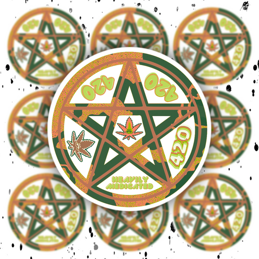 420 Pentagram Sticker