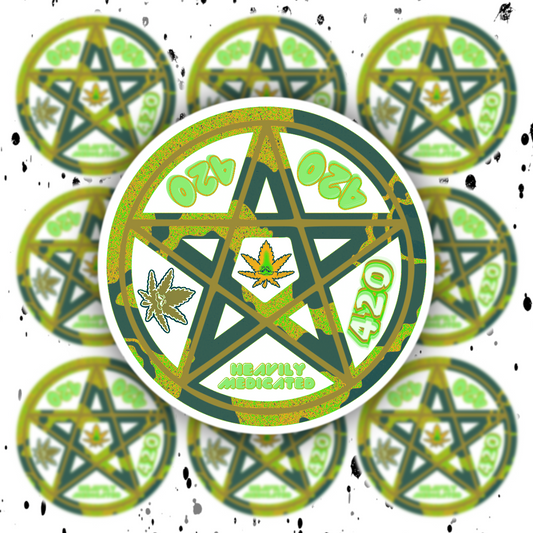 420 Pentagram Sticker