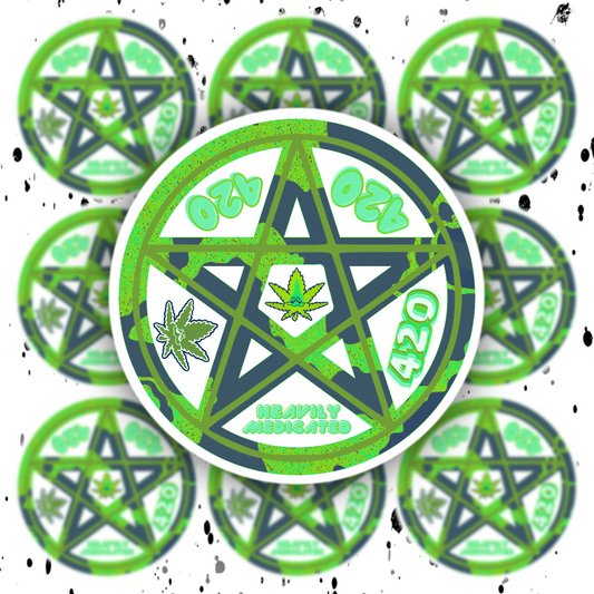 420 Pentagram Sticker