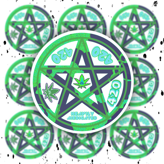 420 Pentagram Sticker