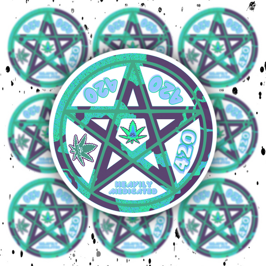 420 Pentagram Sticker