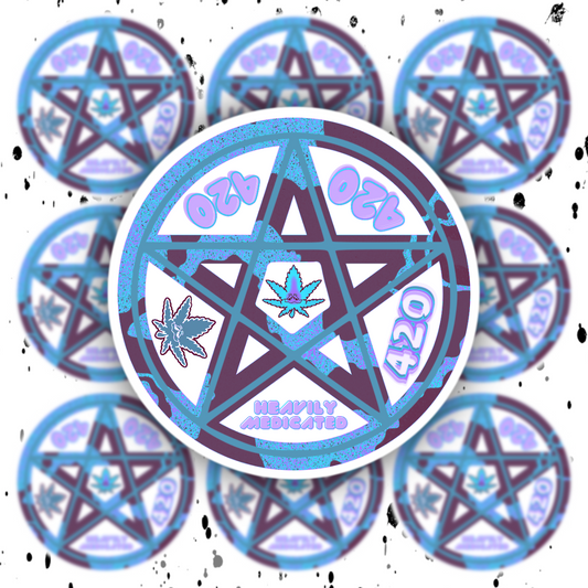 420 Pentagram Sticker