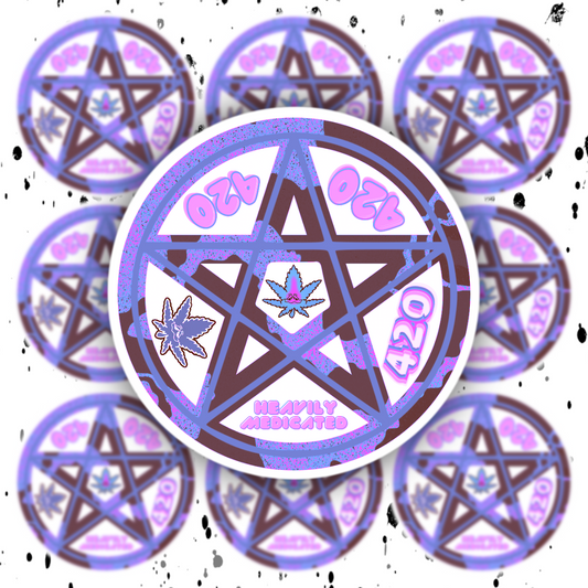 420 Pentagram Sticker