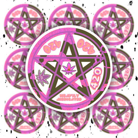 420 Pentagram Sticker