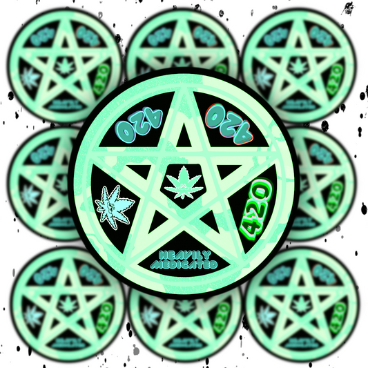 420 Pentagram Sticker