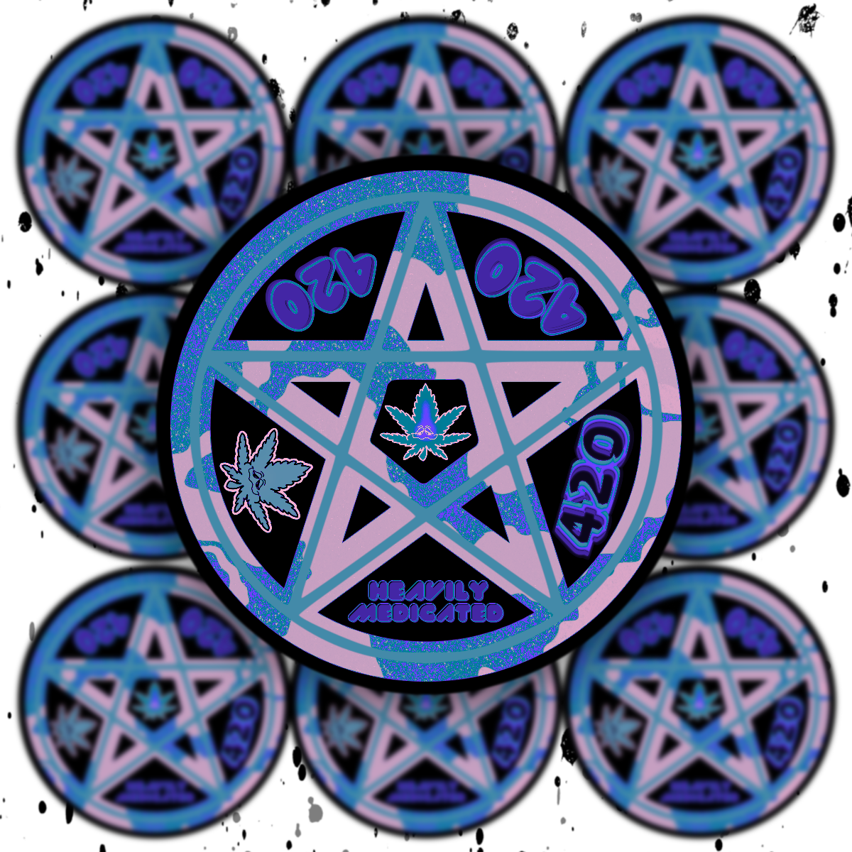 420 Pentagram Sticker
